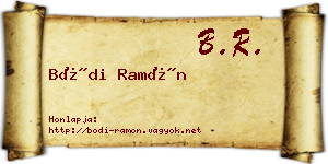Bódi Ramón névjegykártya